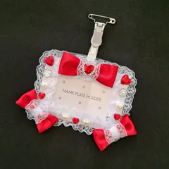 推し活グッズ 名札ケース 推し活名札 レッド 赤担当  ネームホルダー カード入れ パスケース 社員証入れ 保護者名札 握手会 コンカフェ イベント 推しカラープレゼント プチギフト