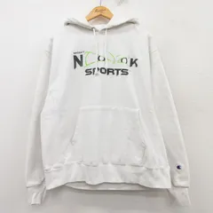 XL/古着 長袖 チャンピオン Champion リバースウィーブ パーカー メンズ SPOOKY 白 ホワイト 25mar10 中古 スウェット スエット トレーナー