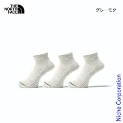 【新品】 ザ・ノース・フェイス ランニング アンイーブン ドライ 3P アンクル (NN82303) (GM グレーモク 23-25cm)