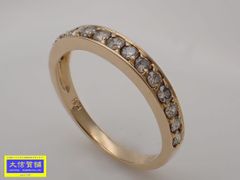 K18 イエローゴールド ハーフエタニティ ダイヤリング 0.50ct 12号 2.42g 中古A- 【送料無料】 C-9422【質屋出品】