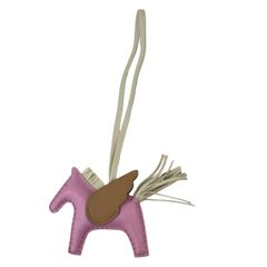 新品未使用 HERMES エルメス Rodeo Pegasus charm PM ロデオチャーム ペガサス モーヴシルベストル/クレ/チャイ アニョーミロ Stamp-U U刻 バッグチャーム ストラップ キーホルダー