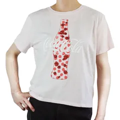レディース Tシャツ【クリックポスト対応可】COCA COLA EMBROIDERY TEEコカ・コーラ 刺繍ＴシャツPINK(ピンク)男女兼用 桃 TSHIRTS ドリンク ロゴUSA ポップ カジュアル ストリート