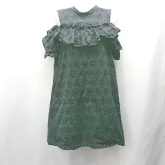 ◇ ⊂ 31 Sons de mode レース素材　バックリボン 半袖 ひざ丈 ワンピース サイズ36 ブラック レディース E  【1412090028502】