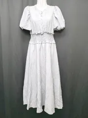 ◇ ⊂ OLIVE des OLIVE オリーブ デ オリーブ 半袖 膝下丈 ワンピース サイズF ライトグレー系 レディース P 【1407100018468】