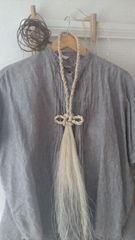 精麻のアンク　ネックレス　総角結び入型