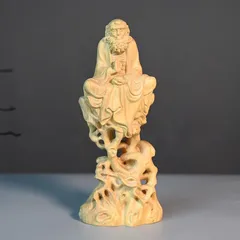 達磨大師　永富一伸　一刀彫　木彫　置物 　ミ10 達磨大師 永富一伸 一刀彫 木彫 置物 ミ10 - メルカリ