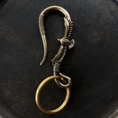 真鍮 キーホルダー キーリング キーフック フック 鷹 イーグル ビンテージ レトロ アンティーク アクセサリー パーツ 金色 ハンドメイド 204