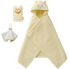 【ギフト】[ベビー用品]ミキハウス バスポンチョセット 黄