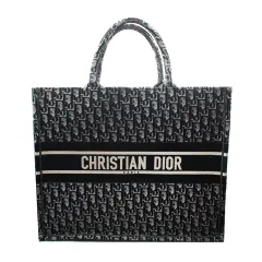 Dior(ディオール) ブラック オブリーク デボア ブックトートバッグ ラージ
