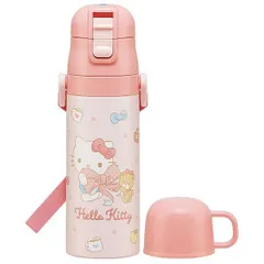 ハローキティ 水筒 マグボトル ステンレスボトル 保温 保冷 超軽量 コンパクト 2WAY コップ飲み 直飲み ビッグリボン キャラクター スケーター