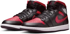 [ナイキ] エア ジョーダン 1 ミッド AIR JORDAN 1 MID ブラック/レッド DQ8426-067 27.5cm [27.5 cm]