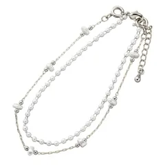 【シルバー×2セット】[Cream dot. クリームドット公式] ブレスレット レディース  2点セット 金属アレルギー ニッケルフリー チェーン 小粒パール 3WAY 重ねづけ 大人 のサムネイル