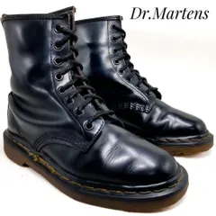 【生産終了品・英国製】Dr.Martens ドクターマーチン 8ホールブーツ 黒 ブラック 約22.5cm　革靴 ブーツ カジュアル 本革 本皮 メンズ