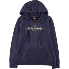 古着 00年代 ハーレーダビッドソン Harley-Davidson スリットネック アドバタイジング スウェットプルオーバーパーカー USA製/eaa575667