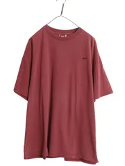 【お得なクーポン配布中!】 00s ナイキ ワンポイント スモール スウッシュ 刺繍 半袖 Tシャツ メンズ XXL オールド ヘビーウェイト コットン カットソー 大きいサイズ