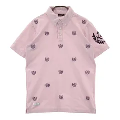 サイズ：M KAPPA GOLF カッパゴルフ  半袖ポロシャツ 総柄 ピンク系 [240101397365]# ゴルフウェア メンズ ストスト