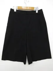 [23区] ハーフパンツ　コットン　ブラック　上品　未使用タグ付き　極美品　S 23区] ハーフパンツ コットン ブラック 上品 未使用タグ付き 極