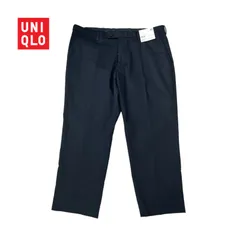415◯ UNIQLO ストレッチスリムフィットパンツ　　ブラック　大きめ　新品