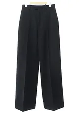 ボッテガヴェネタ BOTTEGA VENETA 21AW Wool Gabardine Wide Leg Pants ウール ギャバジン ワイド レッグ スラックス トラウザーズ パンツ 644546 V0B20 40 黒 ブラック☆AA★241109のサムネイル