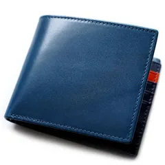 【在庫処分】イタリアン レザー PUEBLO「プエブロ」本革 薄い 二つ折り ボックス型 小銭入れ 一流 の メンズ 財布 職人 が 作る サイフ 財布 コンパクト ふたつおり 2つ折り財布 盗難防止 [IrideScent] RFID Blocking (T