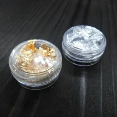 【 2ケース 】 箔 ホイル 金銀 セット 封入 ホイル 金箔 ネイル デコ アクセサリー ハンドメイド DIY 金 銀 レジン