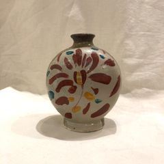 やちむん　上江洲茂生　赤絵小壺　古作