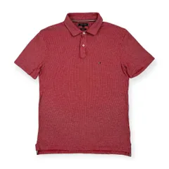 TOMMY HILFIGER トミーヒルフィガー ワンポイント刺繍 半袖 ポロシャツ サイズ XL /メンズ/レッド系/regular fit