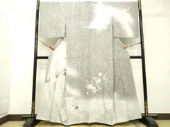 平和屋着物●訪問着　駒刺繍　辻が花　たたき染め　金彩　正絹　逸品　DAAU0643tw