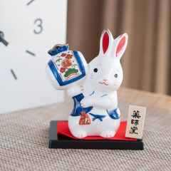 新品3点セット」薬師窯 彩絵玉もち招き猫 縁談 商売繁盛 招き猫の置物