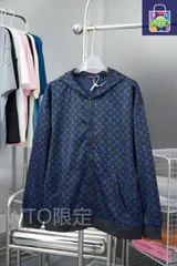 【本日限定特価】Louis Vuitton 2024FW メンズ＆レディース フーディー モノグラムジャカード ネイビー S-XL [本日特価|新品未使用品]