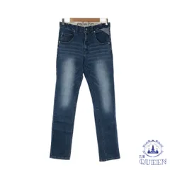 ☆美品☆ BLUE CROSS ブルークロス パンツ デニム ジーンズ ストレート スリムフィット 色落ち レディース 大きいサイズ インディゴブルー LL 901-15038 送料無料 古着