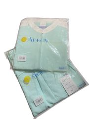 【新品/介護服】アプロン　メンズ介護ジャケット半袖 + メンズスラックス　Mサイズ　ミントグリーン
