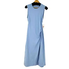 コス COS アシンメトリーギャザーサテンミディドレス レディース import：S 