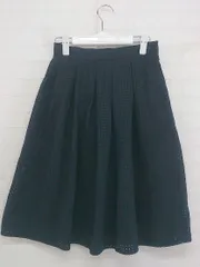 ◇ ELLE エル 透かしデザイン スウェード風 膝下丈 フレア スカート サイズ38 ネイビー レディース P  【中古】 【1211230004945】のサムネイル