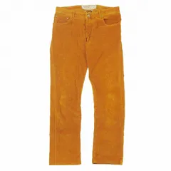 ヤコブコーエン JACOB COHEN JEANS Handmade 622 コーデュロイ パンツ スリム タイト ストレート ストレッチ ボタンフライ 5ポケット ハラコ ロゴパッチ スラックス ボトムス 32 オレンジ 茶 ブラウン メンズのサムネイル
