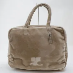 美品 クレージュ ハンドバッグ 型押し 茶色 ゴールド金具 クレージュ courreges ハンドバッグ ショルダー 2WAY レザー