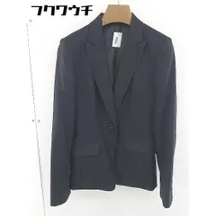 ◇ COMME CA ISM コムサイズム シャドーストライプ 1B 長袖 テーラードジャケット サイズL ブラック レディース  【1109290017558】