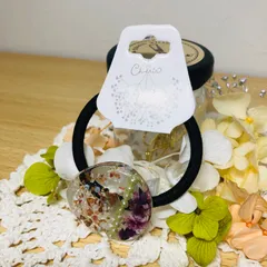 レジンヘアゴム　パール　ビーズ　OT-24