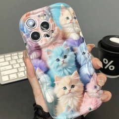 ★輸入★カラフルねこ　猫　cat iPhoneケース