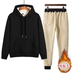 フード付きジャージ メンズ 上下 スウェット パーカー セットアップ 上下セット 男女兼用 裏起毛 防寒スポーツウェア 冬用 メンズパーカー スエット ルームウェア カジュアル シンプル 通勤 通学 秋冬 ntzw06