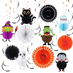 popolas ハロウィン 飾り ハロウィン グッズ ハニカムボール ペーパーファン 1