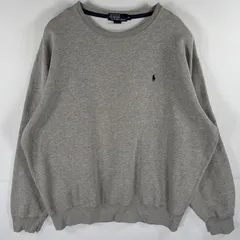 古着 90's/90年代 ポロバイラルフローレン Polo by Ralph Lauren スウェット トレーナー 大きいサイズ クルーネック XL  グレー メンズ