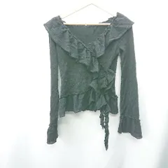 ◇ ⊇ GRACE CONTINENTAL グレースコンチネンタル 袖フリル 長袖 カットソー サイズ 表記なし ブラック系 レディース E  【1409240002208】