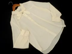 green label relaxing グリーンレーベルリラクシング ユナイテッドアローズ ボウタイリボン ブラウス シャツ sizeL/アイボリー ■◇ レディース