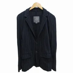 アルマーニエクスチェンジ A/X ARMANI EXCHANGE コットンテーラードジャケット ブレザー 紺ブレ ストライプ 2B S ネイビー ■GY31 /FT 0820のサムネイル
