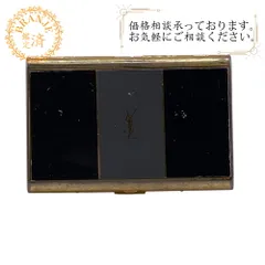 希少 イヴサンローラン シガレットケース 名刺入れ 黒 金 ロゴ ユニセックス Yves Saint Laurent - 希少 イヴサンローラン シガレットケース