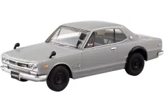 【新品】プラモデル 1/32 ニッサン C10 スカイライン 2000GT-R (シルバー) 「楽プラ スナップキット No.16-SV」 [201626]のサムネイル