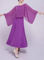 社交ダンス　ドレス　モダンドレス 　露出控えめ　パーティー オーダーメイド