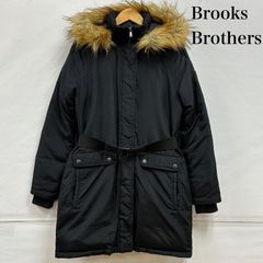 BROOKS BROTHERS ブルックス ブラザーズ ジャケット、上着 ダウンジャケット 2WAY フーデッド ダウンジャケット コート ベルト付き エポレット Aライン ファー ミリタリー