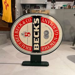 ビール サイン ビンテージ看板 Beck’s Beer 木製 ディスプレイ